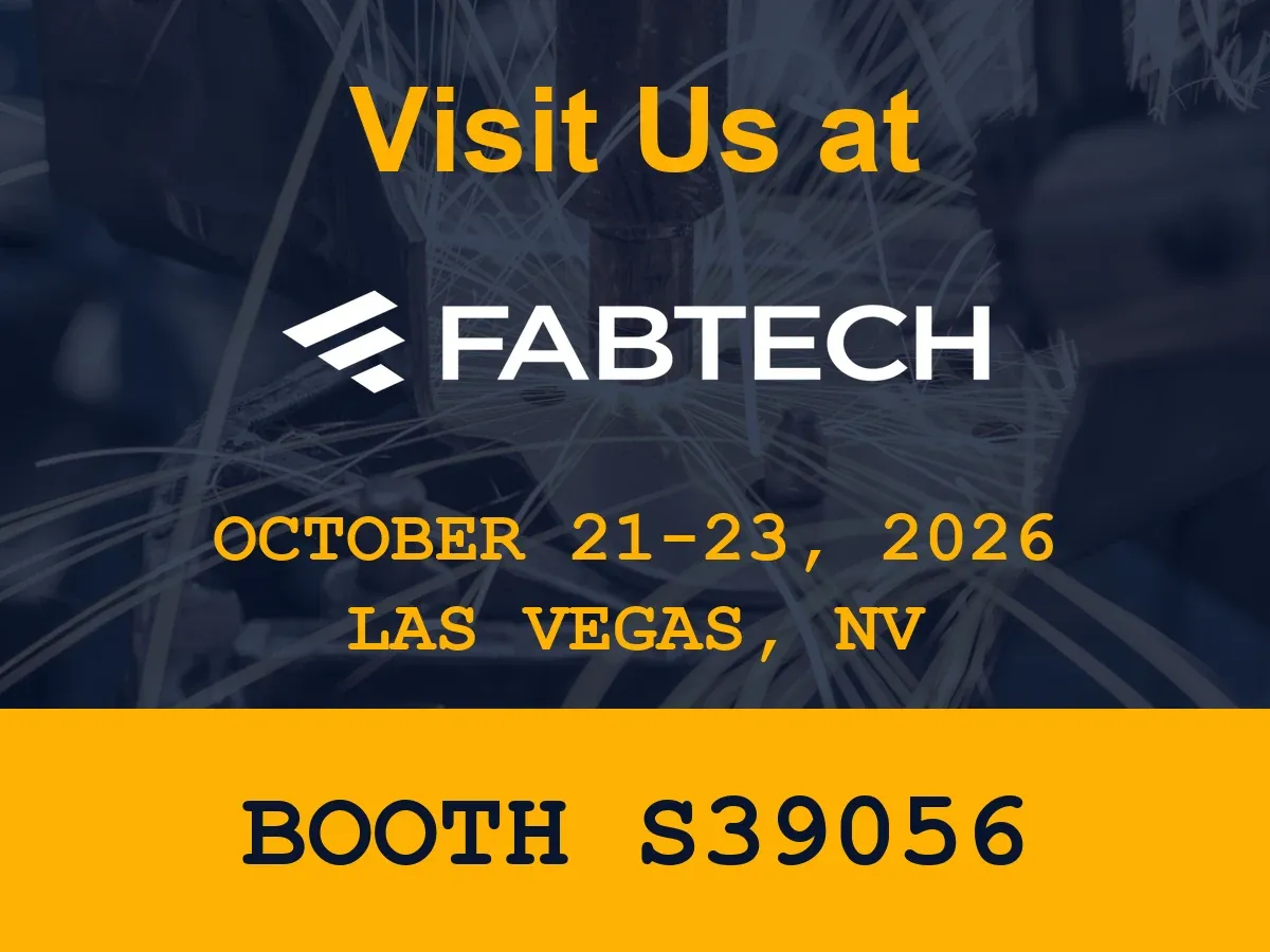 FABTECH 2026 Visit Us badge: October 21 to 23, 2026, Las Vegas, NV, Axton Robotics at booth S39056